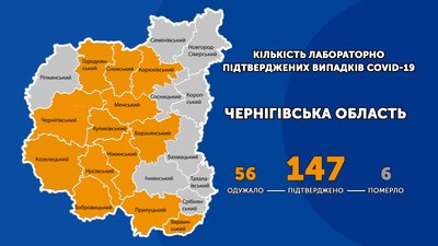 На Чернігівщині за добу у сімох людей підтвердили коронавірус На Чернігівщині за добу у сімох людей підтвердили коронавірус