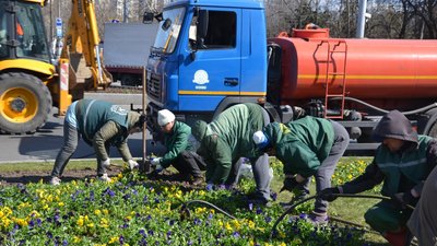 На площі в Одесі з синьо-жовтих квітів викладуть Герб України