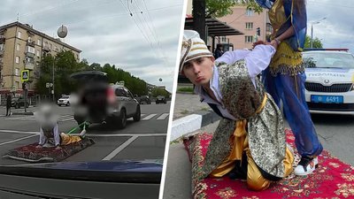 Літай-килим на буксирі: патрульні зупинили "Аладдіна" в центрі Харкова