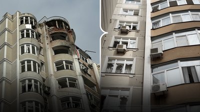 Пошкоджена багатоповерхівка внаслідок атаки РФ на Одесу, 13 вересня 2026 року