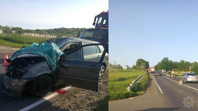 На Одещині легковик зіткнувся з мотоциклом, одна людина загинула