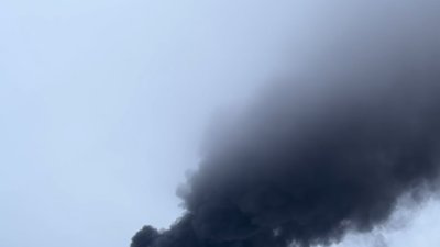 Пожежа у Бродах після атаки РФ