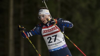 Біатлоніст збірної Франції Емільєн Жаклен на чемпіонаті світу-2024.