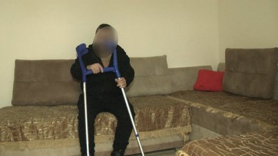 Військовослужбовець з позивним "Спартак" проходить реабілітацію після підриву на протитанковій міні. 22 листопада 2022 рік Військовослужбовець з позивним "Спартак" проходить реабілітацію після підриву на протитанковій міні. 22 листопада 2022 рік