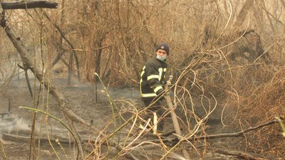 Одеські рятувальники допомагають гасити пожежу в Чорнобильській зоні