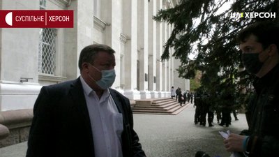 Одиночний пікет. Херсонець проти закриття туберкульозних та психлікарень Одиночний пікет. Херсонець проти закриття туберкульозних та психлікарень