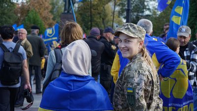 У Києві влаштували марш УПА до Дня захисника України У Києві влаштували марш УПА до Дня захисника України