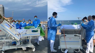Дивимось на море разом. В Іспанії пацієнтів з коронавірусом вивозять на узбережжя