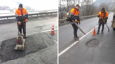 На дорогах Закарпаття розпочали аварійний ямковий ремонт