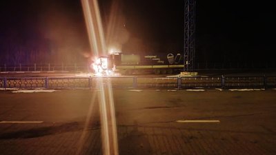 Вантажівка на пункті пропуску під Харковом могла загорітися через газове обладнання Вантажівка на пункті пропуску під Харковом могла загорітися через газове обладнання