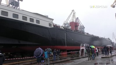 У Херсоні спустили на воду танкер, збудований для нідерландської компанії