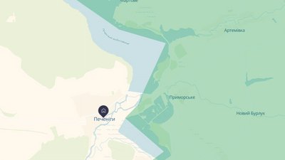 Печеніги та Печенізьке водосховище на карті DeepState станом на 7 грудня