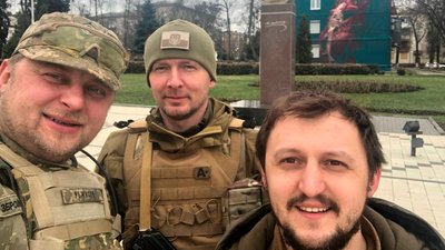 Артем Аніщенко з побратимами у Прилуках Артем Аніщенко з побратимами у Прилуках