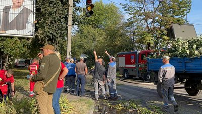У Черкасах уламки ракети впали на будівлю готелю У Черкасах уламки ракети впали на будівлю готелю