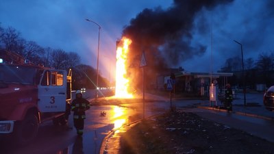 У Львові горіла стела на автозаправці