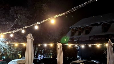 вечір, тернопіль, світло, кафе, ліхтарі