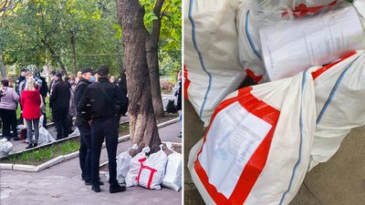 Мішки з бюлетенями охороняють поліцейські