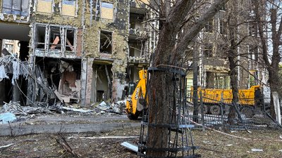 Наслідки атаки РФ по кіностудії Довженка 15 червня. Київ, 19 червня 2026 рік