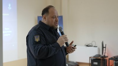 Руслан Стефанчук під час «Парламентського діалогу» в Одесі, 24 вересня 2026 року