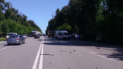 Місце ДТП, яка сталася на Вінниччині