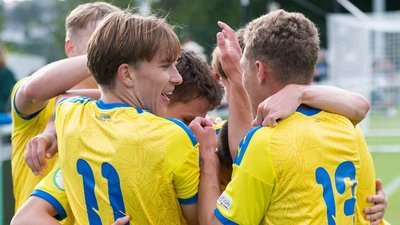 Збірна України U19 з футболу в матчі проти Сербії на Євро-2026