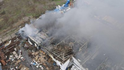 Пожежа на складі у Снігурівці