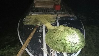 Човен з виловленими водоростями Човен з виловленими водоростями