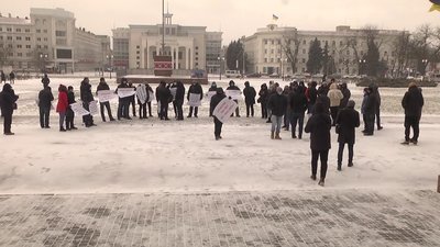 Херсонські моряки втретє вийшли на мітинг проти корупції у сфері дипломування