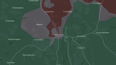 Купʼянськ на мапі, 21 жовтня 2025