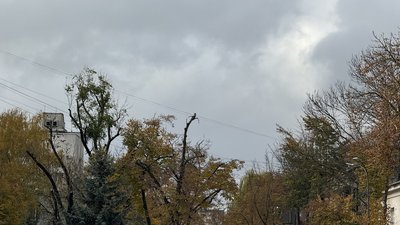 жовтень, небо, осінні дерева