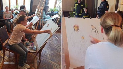 "Мистецтво має існувати і в умовах війни". У Кропивницькому художники пишуть портрети сучасників