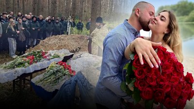 
Поховали в одній могилі: попрощались з нареченими, які на мотоциклі підірвалися на міні