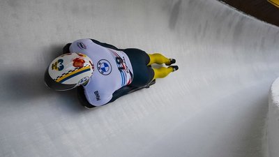 Український скелетоніст Владислав Гераскевич на Євро-2024 у Сегулді.