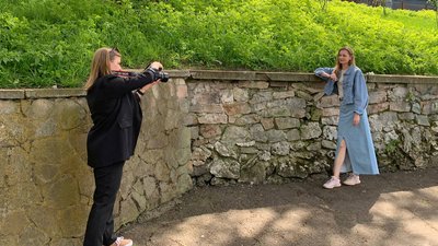 Під час фотосесії для переселенців Під час фотосесії для переселенців