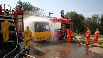 У Запоріжжі відпрацювали евакуацію на випадок аварії на ЗАЕС У Запоріжжі відпрацювали евакуацію на випадок аварії на ЗАЕС