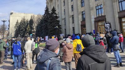 У Харкові протестують працівники театрів У Харкові протестують працівники театрів