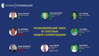 Як нардепи з Кіровоградщини проголосували за "антиколомойський" закон Як нардепи з Кіровоградщини проголосували за "антиколомойський" закон