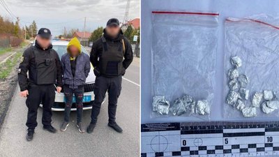 На Закарпатті затримали чоловіка зі згортками метамфетаміну. Йому загрожує до восьми років в'язниці