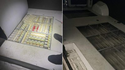 На Закарпатті, через приховані у подвійному дні сигарети, митники вилучили в українця авто