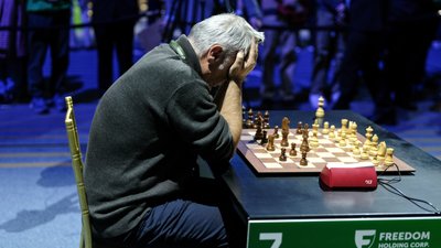 Емоції Василя Іванчука після програної партії чемпіонату світу з бліцу