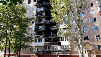 Будинок після обстрілу в Краматорську на Донеччині
