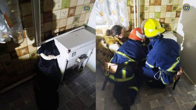 Застряг між газовою трубою і стіною: рятувальники Черкащини витягли пса
