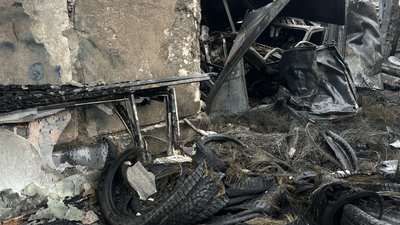Атака РФ на Одесу 17 лютого 2026 року, пожежа, автосервіс, автомобільні шини