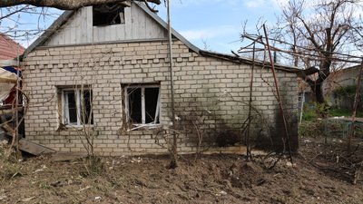 Будинок у Херсоні після російської атаки