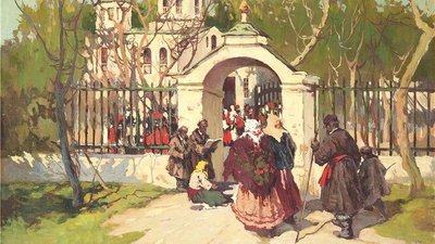 Святкування Великодня в українському живописі Святкування Великодня в українському живописі