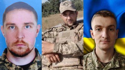 Військові Михайло Савін, Віталій Тураєв та Олександр Дячук