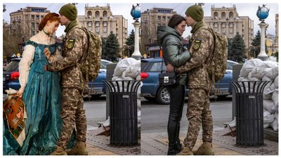 Французька мисткиня створює колажі про війну в Україні