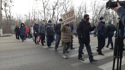 У Високому на Харківщині протестують проти підвищення тарифів