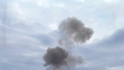 Дим після вибуху Луганщина