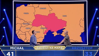 Карта України без Криму, TVN, The Floor, Польща